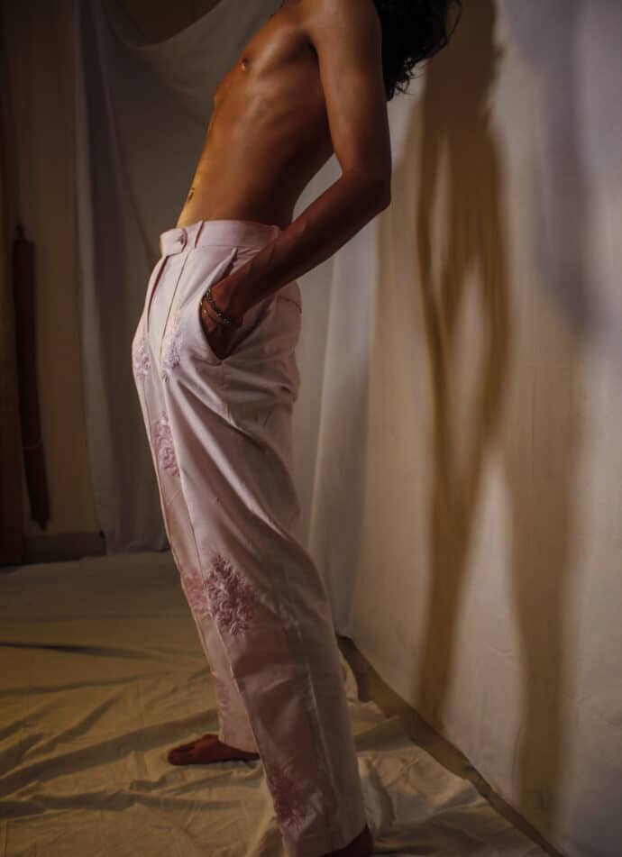 Pink Embroidered Pants - Image 2