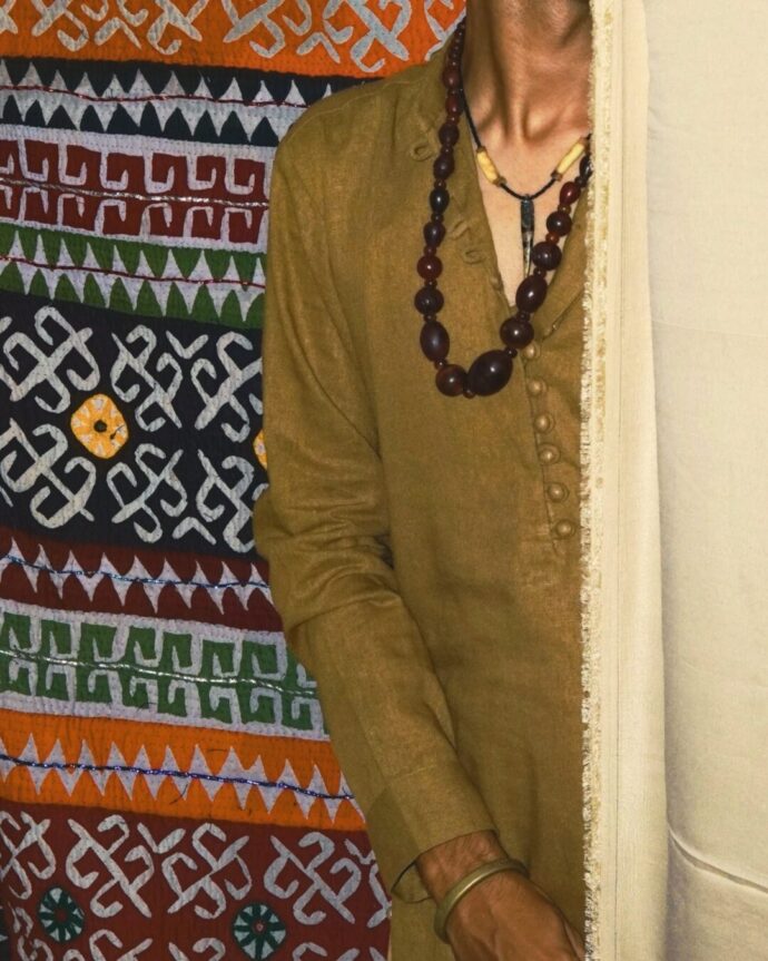 Brown Buttoned Kurta - Image 7