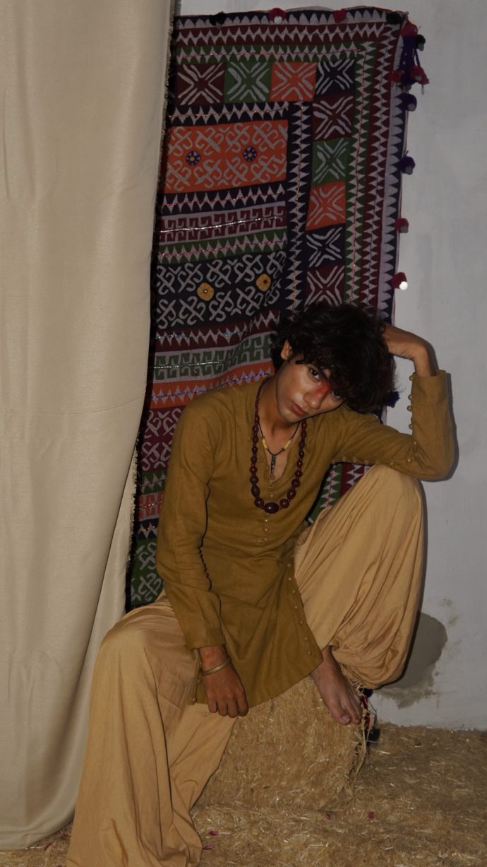 Beige Balloon Shalwar - Image 10