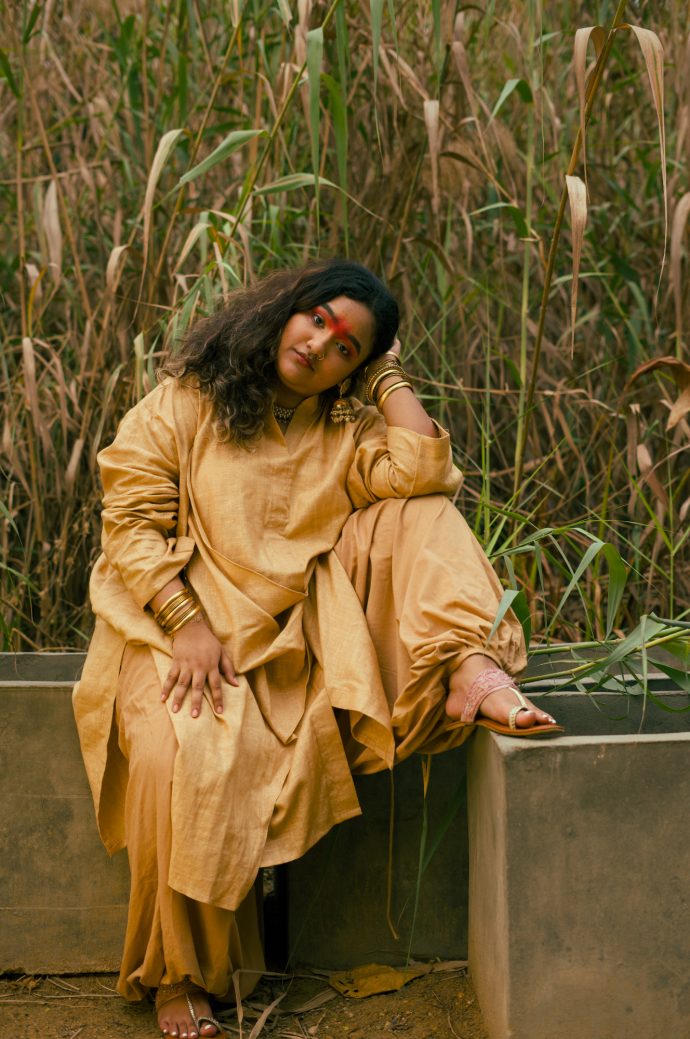 Beige Layered Kurta - Image 3