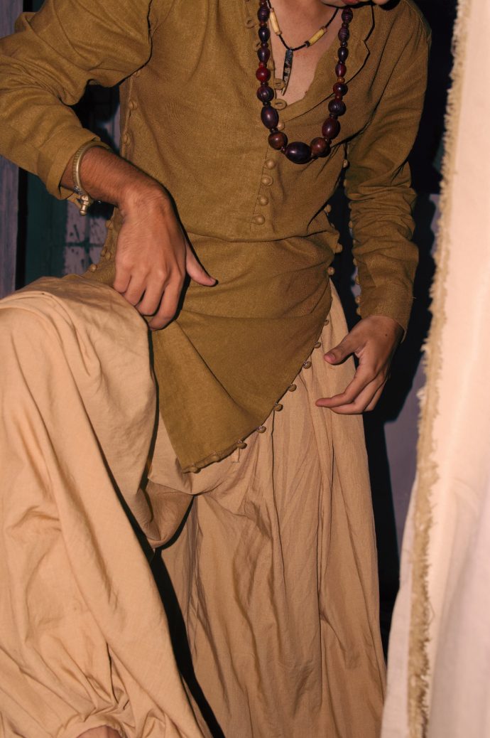 Beige Balloon Shalwar - Image 2