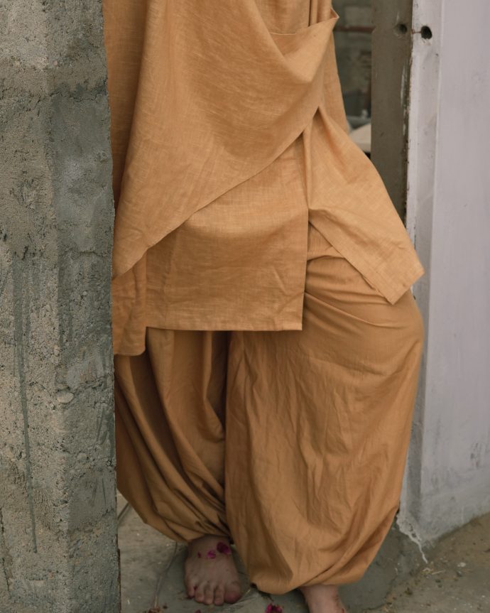 Beige Balloon Shalwar - Image 3