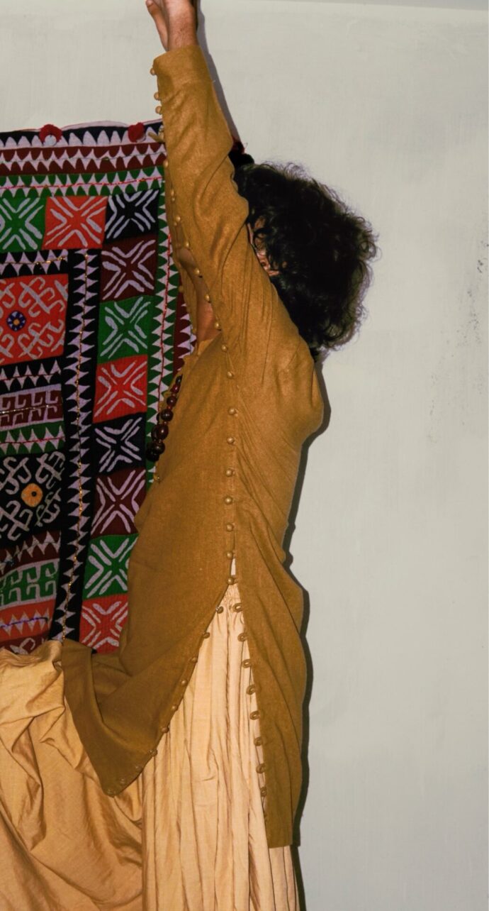 Brown Buttoned Kurta