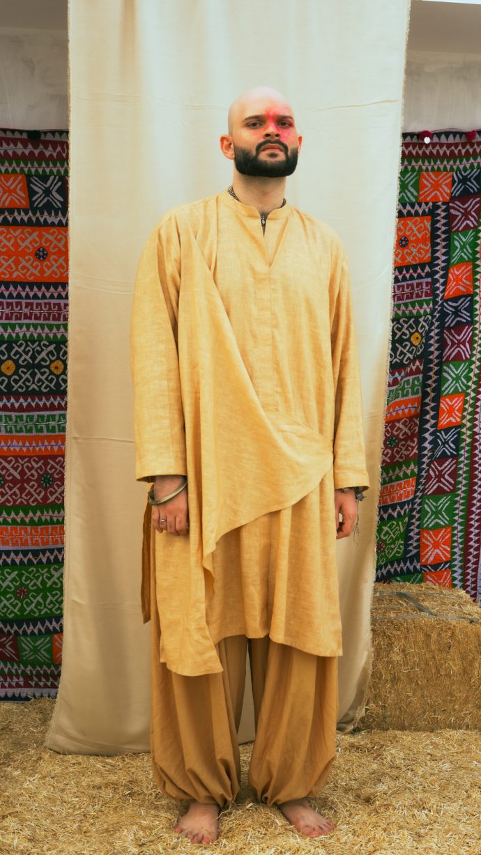 Beige Layered Kurta