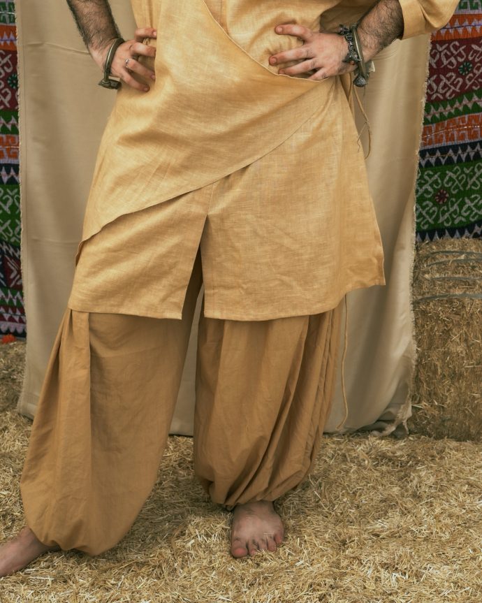 Beige Balloon Shalwar - Image 7