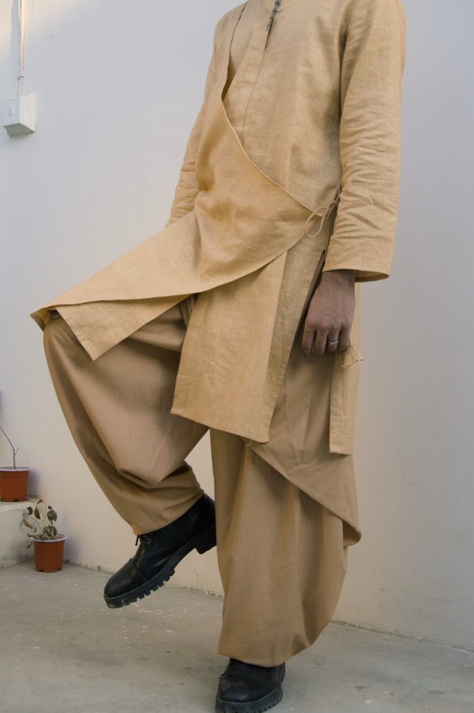 Beige Kurta and Pajama Set