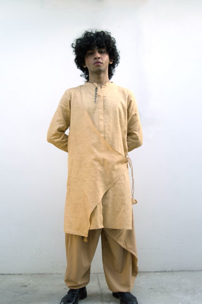 Beige Layered Kurta - Image 11