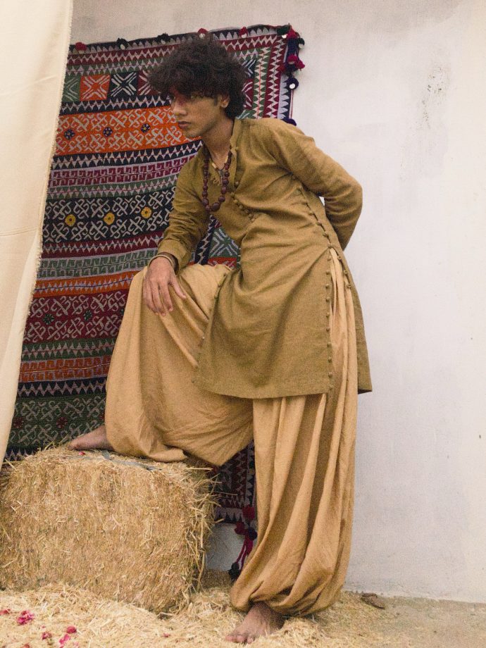 Beige Balloon Shalwar - Image 12