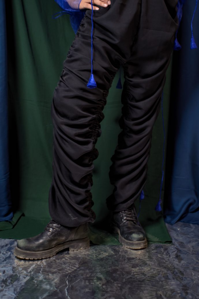 Black Ruched Pants