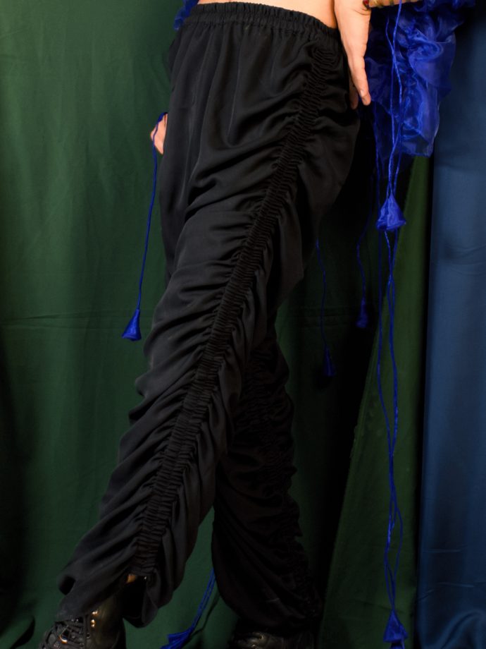 Black Ruched Pants - Image 2